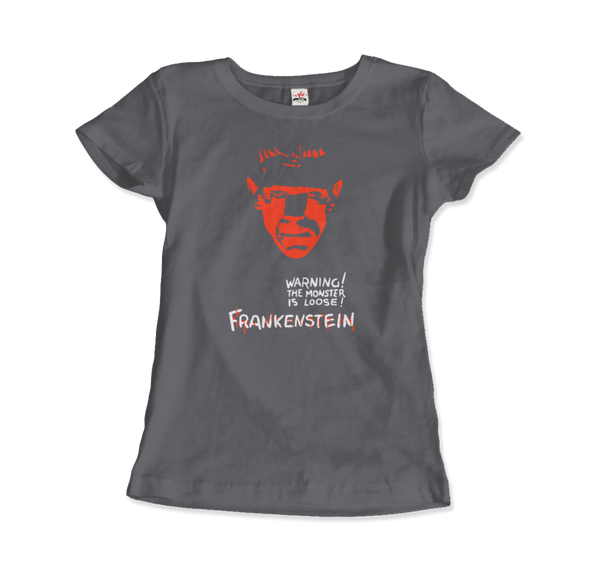 Frankenstein - 30s Sci - Fi Horror Movie T - Shirt Women / Charcoal S