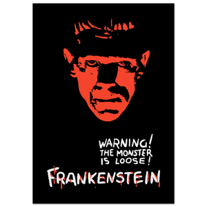 Frankenstein - 30s Si - Fi horror Movie Poster Matte / 8 x 12″ (21 29.7cm) None