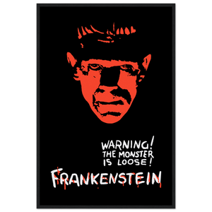 Frankenstein - 30s Si - Fi horror Movie Poster Matte / 24 x 36″ (60 90cm) Black