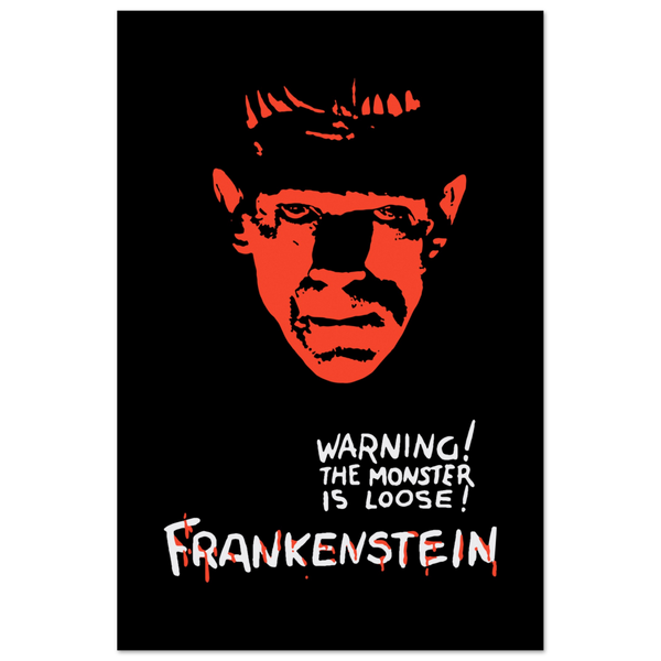 Frankenstein - 30s Si - Fi horror Movie Poster Matte / 24 x 36″ (60 90cm) None