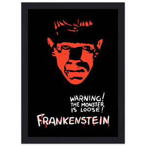 Frankenstein - 30s Si - Fi horror Movie Poster Matte / 8 x 12″ (21 29.7cm) Black