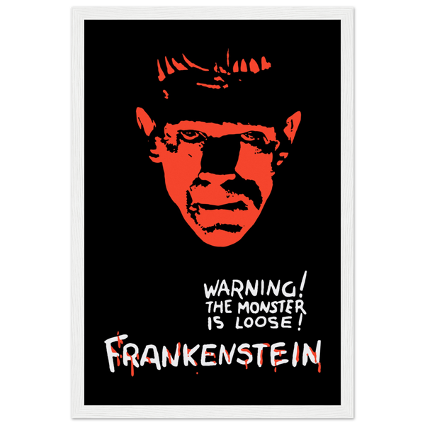 Frankenstein - 30s Si - Fi horror Movie Poster Matte / 12 x 18″ (30 45cm) White