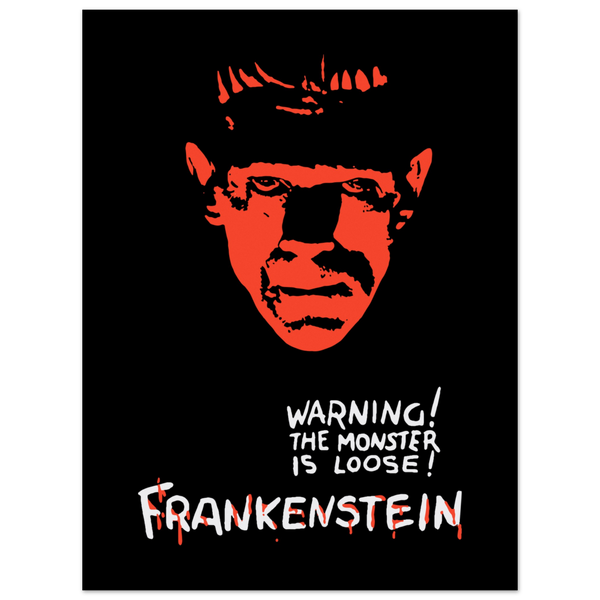 Frankenstein - 30s Si - Fi horror Movie Poster Matte / 18 x 24″ (45 60cm) None