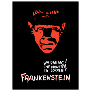 Frankenstein - 30s Si - Fi horror Movie Poster Matte / 18 x 24″ (45 60cm) None