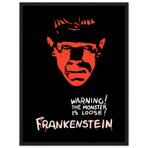 Frankenstein - 30s Si - Fi horror Movie Poster Matte / 18 x 24″ (45 60cm) Black