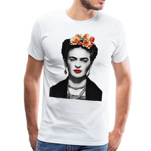 Frida Kahlo with Flowers Portrait Artwork T-shirt - T-shirt