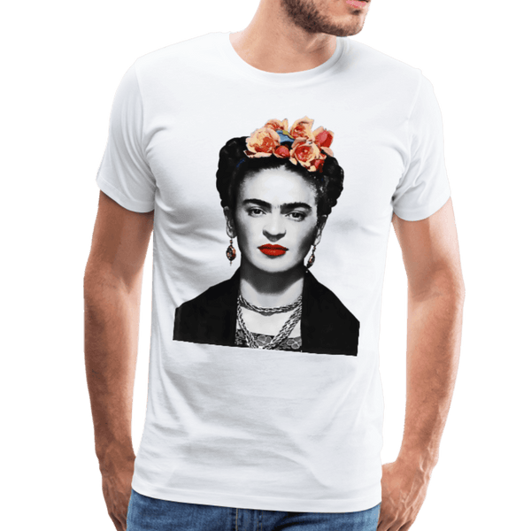 Frida Kahlo With Flowers Poster Artwork T-Shirt - [variant_title] by Art-O-Rama