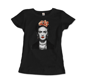 Frida Kahlo With Flowers Portrait Artwork T-Shirt
