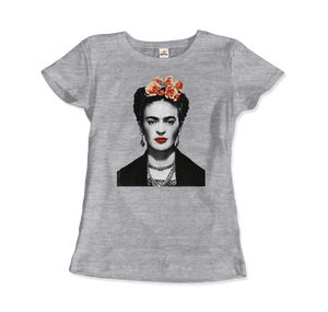 Frida Kahlo With Flowers Portrait Artwork T-Shirt