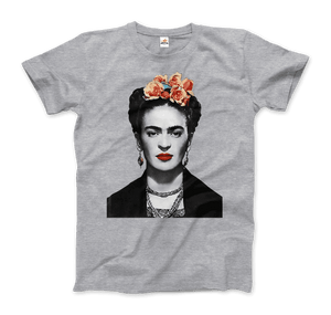 Frida Kahlo With Flowers Portrait Artwork T-Shirt