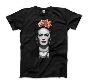 Frida Kahlo With Flowers Portrait Artwork T-Shirt