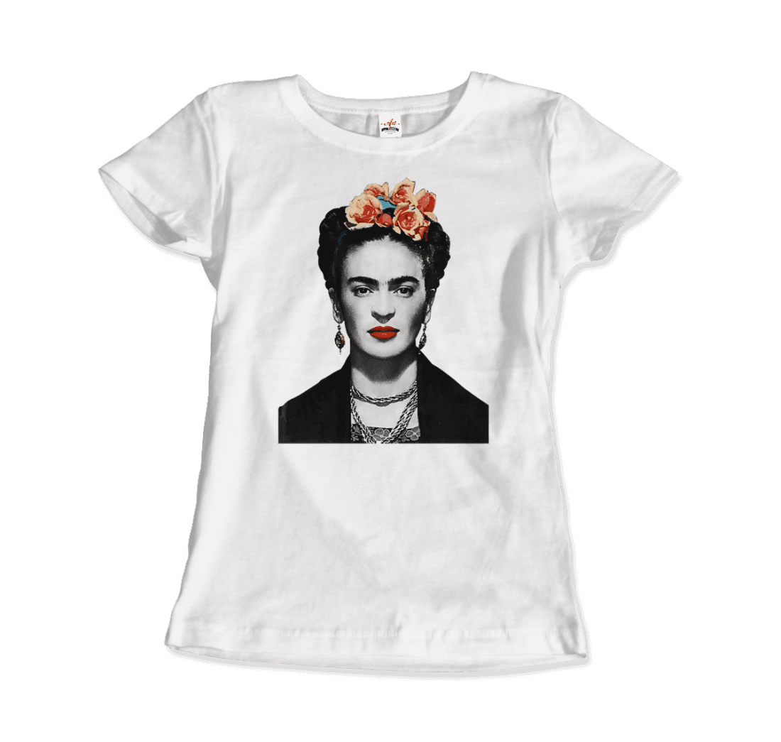 Frida Art-O-Rama With Kahlo Poster T-Shirt Flowers - Shop Artwork
