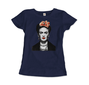 Frida Kahlo With Flowers Portrait Artwork T-Shirt