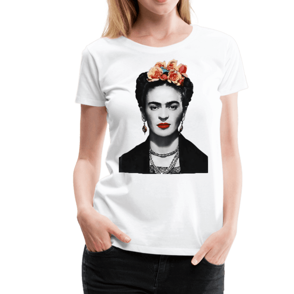 Frida Kahlo With Flowers Poster Artwork T-Shirt - [variant_title] by Art-O-Rama