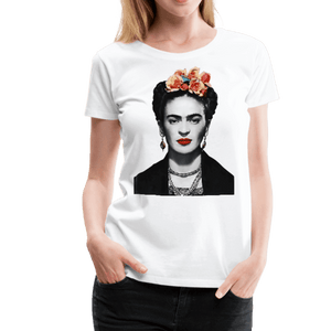 Frida Kahlo With Flowers Poster Artwork T-Shirt - [variant_title] by Art-O-Rama