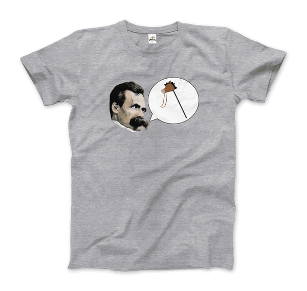 Friedrich Nietzche - Turin Horse Comic Style T-Shirt - Men / Heather Grey / S - T-Shirt