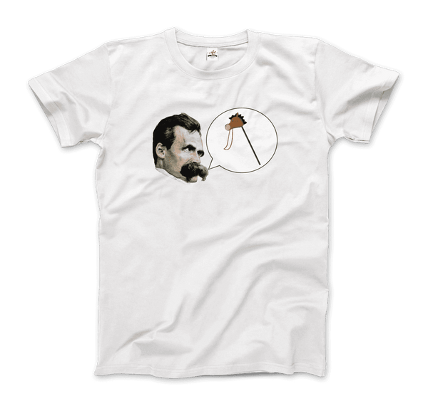 Friedrich Nietzche - Turin Horse Comic Style T-Shirt - Men / White / S - T-Shirt