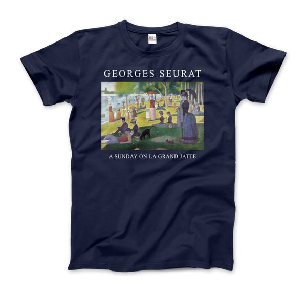 Georges Seurat - Sunday on La Grand Jatte Art T-Shirt - Men (Unisex) / Navy / S - T-Shirt