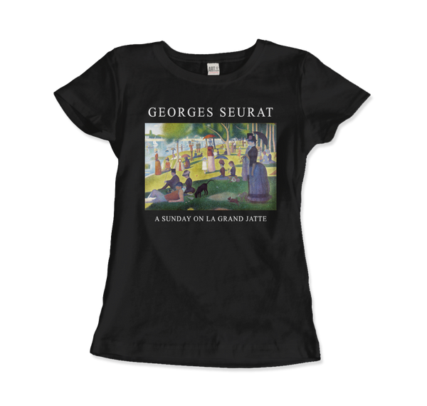 Georges Seurat - Sunday on La Grand Jatte Art T-Shirt - Women (Fitted) / Black / S - T-Shirt