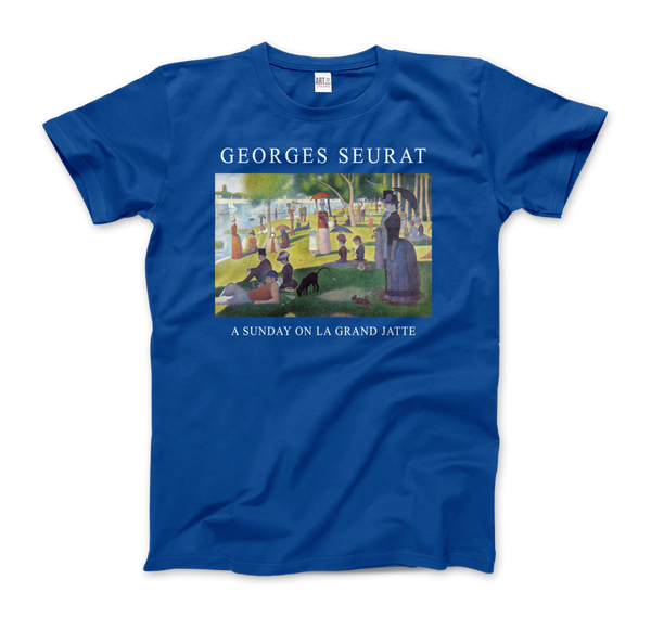 Georges Seurat - Sunday on La Grand Jatte Art T-Shirt - Men (Unisex) / Royal Blue / S - T-Shirt