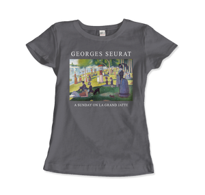 Georges Seurat - Sunday on La Grand Jatte Art T-Shirt - Women (Fitted) / Charcoal / S - T-Shirt