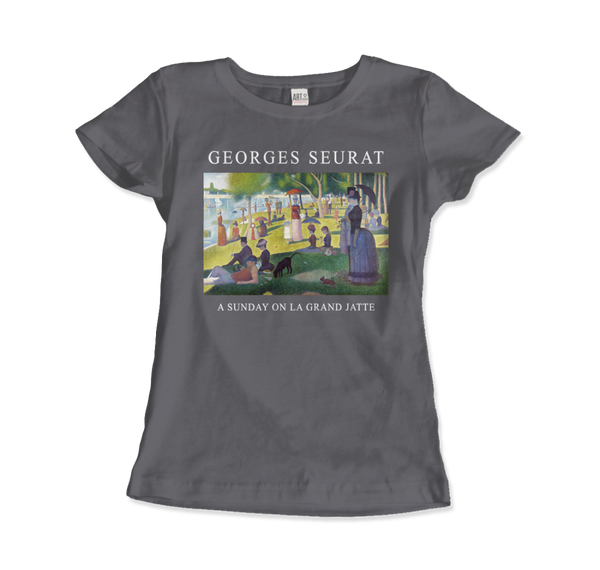 Georges Seurat - Sunday on La Grand Jatte Art T-Shirt - Women (Fitted) / Charcoal / S - T-Shirt