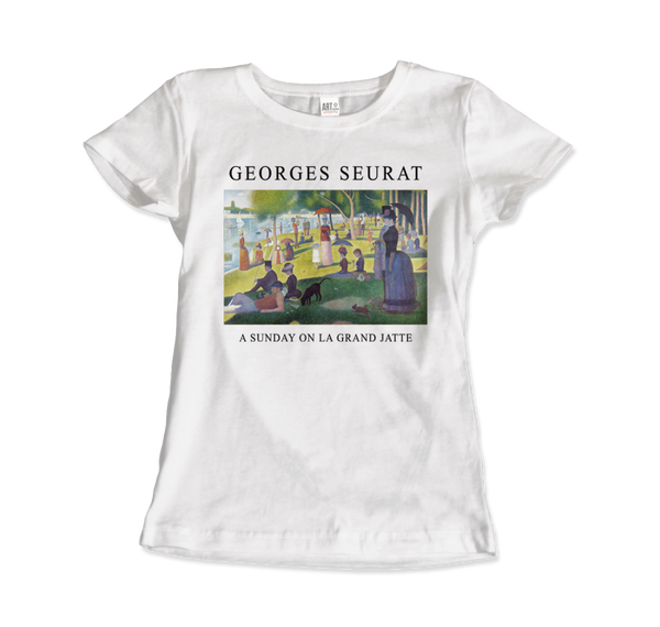 Georges Seurat - Sunday on La Grand Jatte Art T-Shirt - Women (Fitted) / White / S - T-Shirt