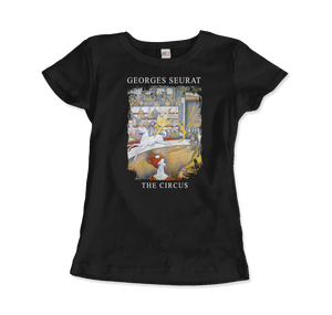 Georges Seurat - The Circus Artwork T-Shirt - Women (Fitted) / Black / S - T-Shirt