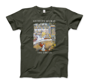 Georges Seurat - The Circus Artwork T-Shirt - Men (Unisex) / Military Green / S - T-Shirt
