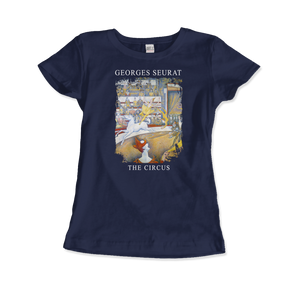 Georges Seurat - The Circus Artwork T-Shirt - Women (Fitted) / Navy / S - T-Shirt