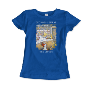 Georges Seurat - The Circus Artwork T-Shirt - Women (Fitted) / Royal Blue / S - T-Shirt