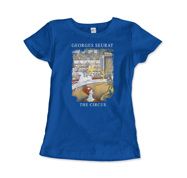 Georges Seurat - The Circus Artwork T-Shirt - Women (Fitted) / Royal Blue / S - T-Shirt