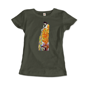 Gustav Klimt Hope II 1908 Artwork T-Shirt - Women / Military Green / S - T-Shirt