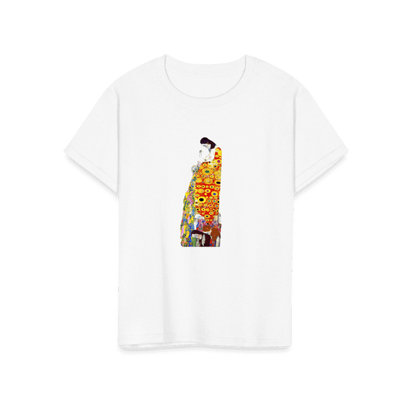 Gustav Klimt Hope II 1908 Artwork T-Shirt - Youth / White / S - T-Shirt