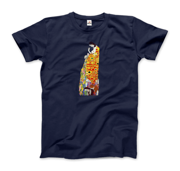 Gustav Klimt Hope II 1908 Artwork T-Shirt - Men / Navy / S - T-Shirt