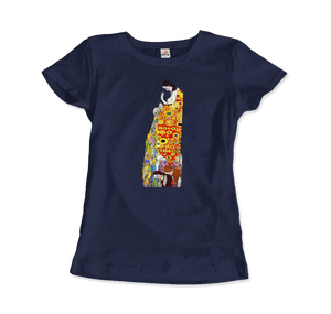 Gustav Klimt Hope II 1908 Artwork T-Shirt - Women / Navy / S - T-Shirt