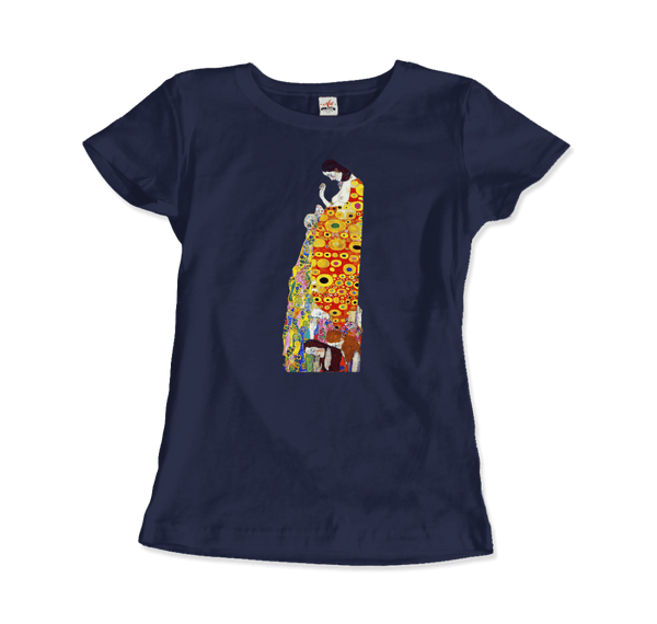 Gustav Klimt Hope II 1908 Artwork T-Shirt - Women / Navy / S - T-Shirt