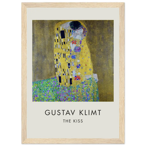 Gustav Klimt The Kiss 1908 Artwork Poster - Matte / 8 x 12″ (21 x 29.7cm) / Wood - Poster