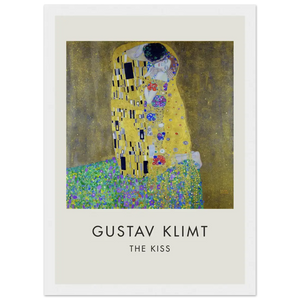 Gustav Klimt The Kiss 1908 Artwork Poster - Matte / 8 x 12″ (21 x 29.7cm) / White - Poster