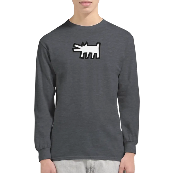 Haring’s - The Barking Dog Icon 1990 Street Art Long Sleeve Shirt - Long Sleeve Shirt