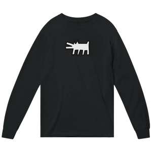 Haring’s - The Barking Dog Icon 1990 Street Art Long Sleeve Shirt - Black / Small - Long Sleeve Shirt