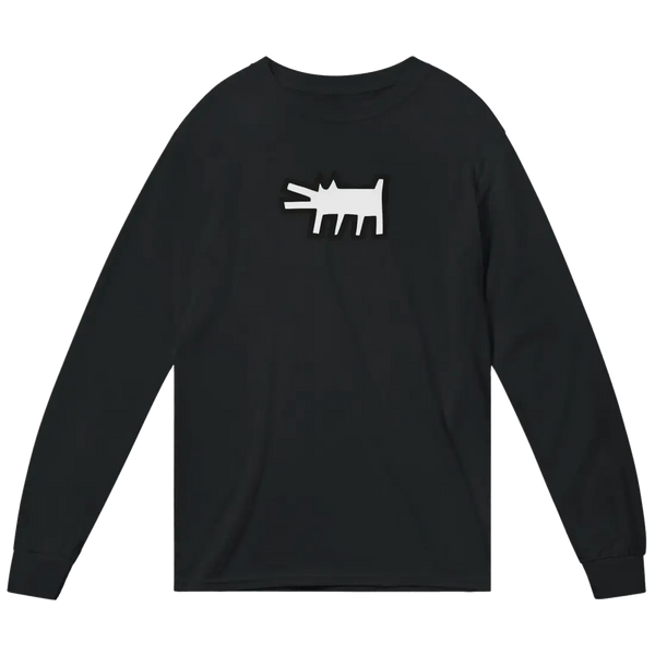 Haring’s - The Barking Dog Icon 1990 Street Art Long Sleeve Shirt - Black / Small - Long Sleeve Shirt