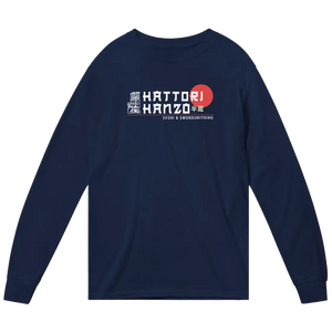 Hattori Hanzo Sushi and Swordsmithing Long Sleeve Shirt - Navy / Small - Long Sleeve Shirt