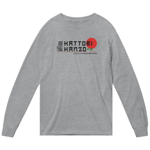Hattori Hanzo Sushi and Swordsmithing Long Sleeve Shirt - Heather Grey / Small - Long Sleeve Shirt
