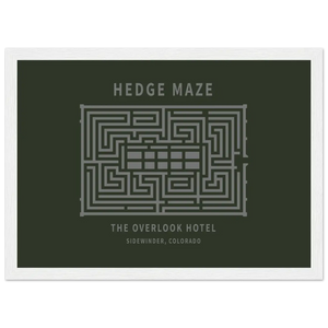 Hedge Maze The Overlook Hotel - The Shining Movie Poster - Matte / 8 x 12″ (21 x 29.7cm) / White - Poster