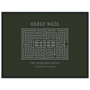 Hedge Maze The Overlook Hotel - The Shining Movie Poster - Matte / 18 x 24″ (45 x 60cm) / Black - Poster