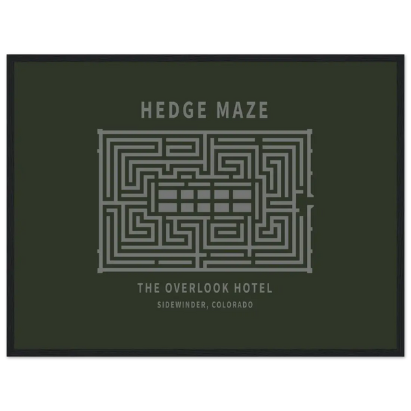 Hedge Maze The Overlook Hotel - The Shining Movie Poster - Matte / 18 x 24″ (45 x 60cm) / Black - Poster