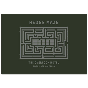 Hedge Maze The Overlook Hotel - The Shining Movie Poster - Matte / 8 x 12″ (21 x 29.7cm) / None - Poster