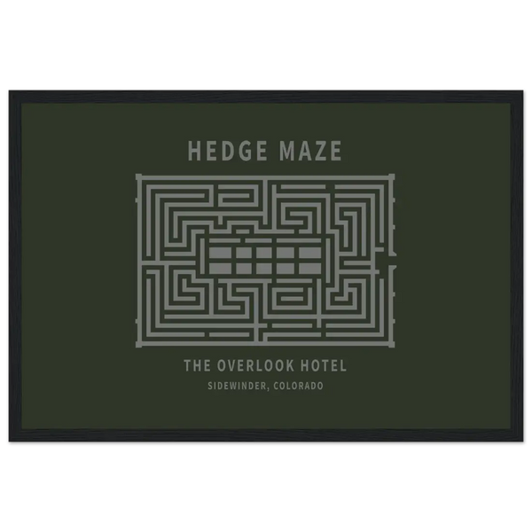 Hedge Maze The Overlook Hotel - The Shining Movie Poster - Matte / 12 x 18″ (30 x 45cm) / Black - Poster