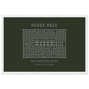 Hedge Maze The Overlook Hotel - The Shining Movie Poster - Matte / 12 x 18″ (30 x 45cm) / White - Poster
